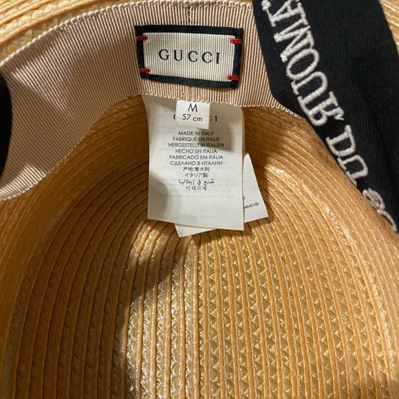 Gucci Authentic Wicker Hat with receipt copy - Picture 5 of 6